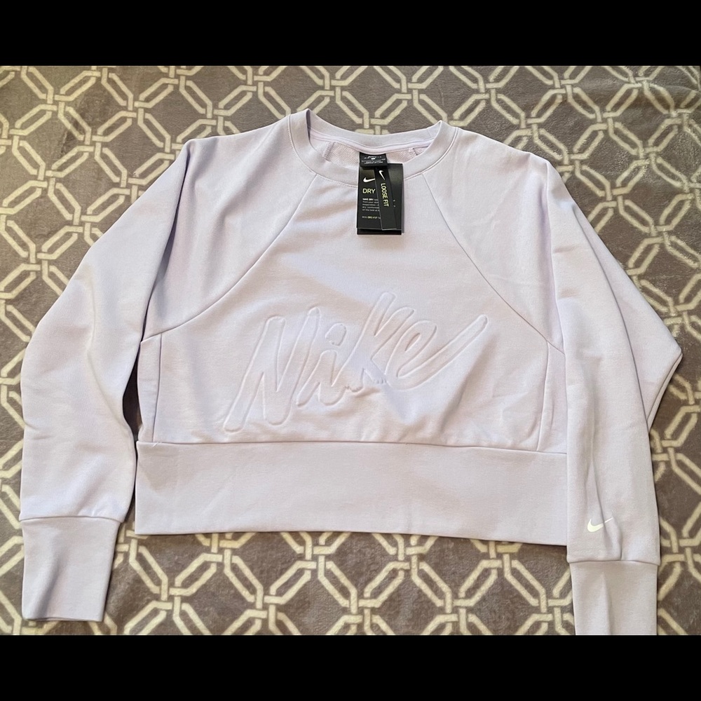 Lavender Nike women’s sweater crop top